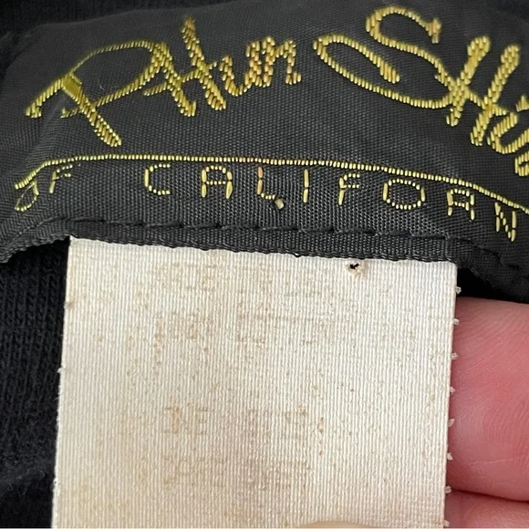 Vintage Phun Shirts of California Black Embroidered & Embellished Ruffle Jacket - Picture 8 of 10